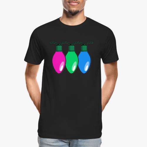 Polysexual Pride Christmas Lights - Men's Premium Organic T-Shirt
