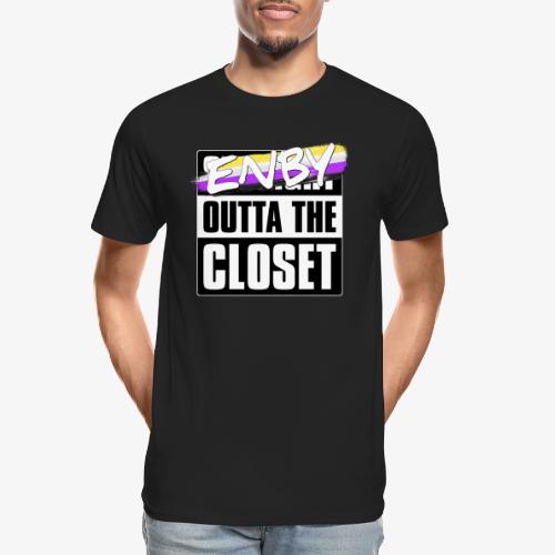 Enby Outta the Closet - Nonbinary Pride - Men's Premium Organic T-Shirt
