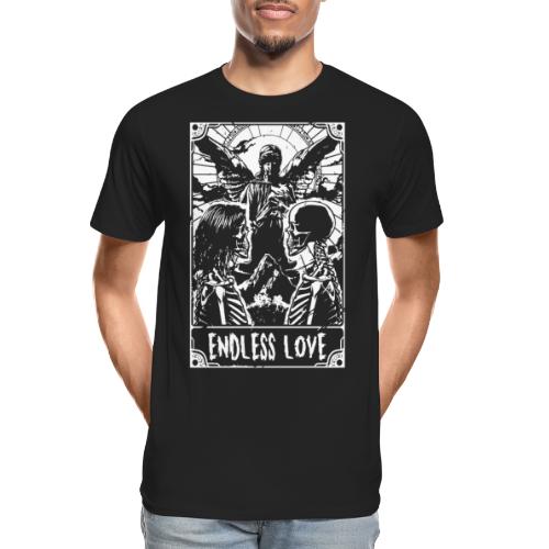 lovers endless love skull - Men's Premium Organic T-Shirt