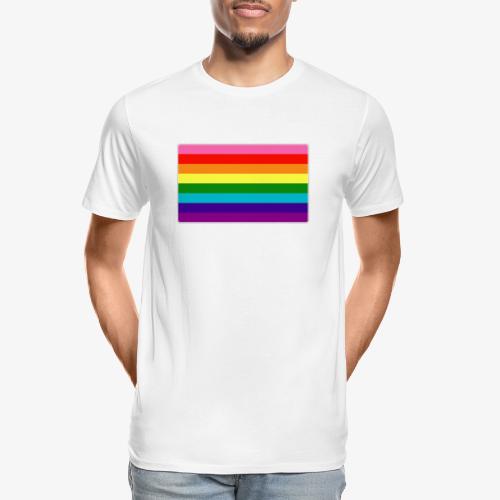 Original Gilbert Baker LGBTQ Rainbow Pride Flag - Men's Premium Organic T-Shirt