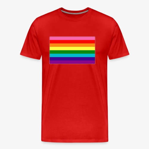 Original Gilbert Baker LGBTQ Rainbow Pride Flag - Men's Premium Organic T-Shirt