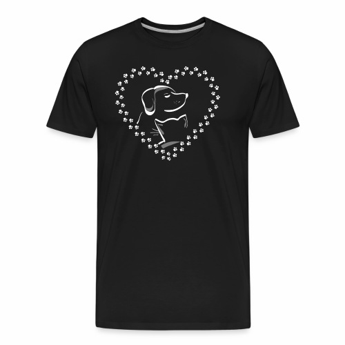 dog cat heart paws love shirt gift idea present - Men's Premium Organic T-Shirt