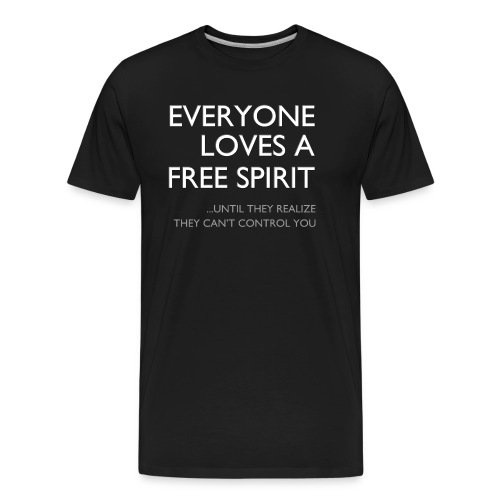 FreeSpiritWhiteLtr - Men's Premium Organic T-Shirt