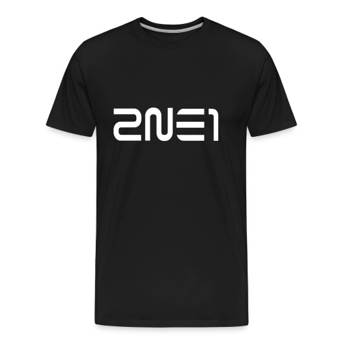 2NE1 Logo in White Women's V-Neck - Men's Premium Organic T-Shirt