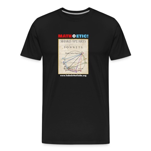 MATH O ETHIC - Sonnet Cover Hidden Math (dark fab) - Men's Premium Organic T-Shirt