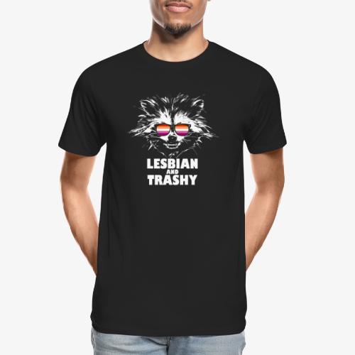 Lesbian and Trashy Raccoon Sunglasses Lesbian - Men's Premium Organic T-Shirt