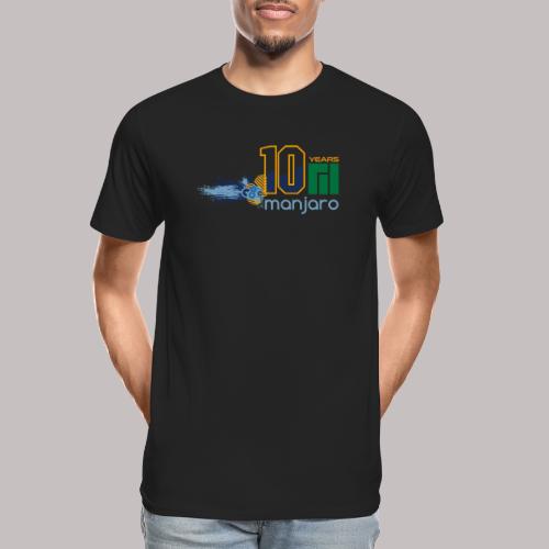 Manjaro 10 years splash colors - Men's Premium Organic T-Shirt