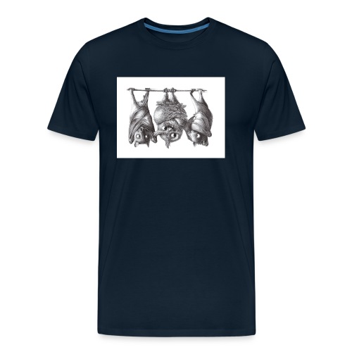 Vampire Owl with Bats - Men's Premium Organic T-Shirt