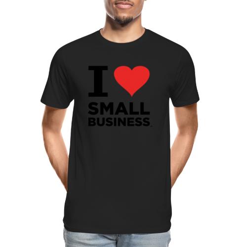 I Heart Small Business (Black & Red) - Men's Premium Organic T-Shirt