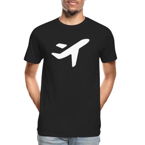 Plane Solo white - Men's Premium Organic T-Shirt