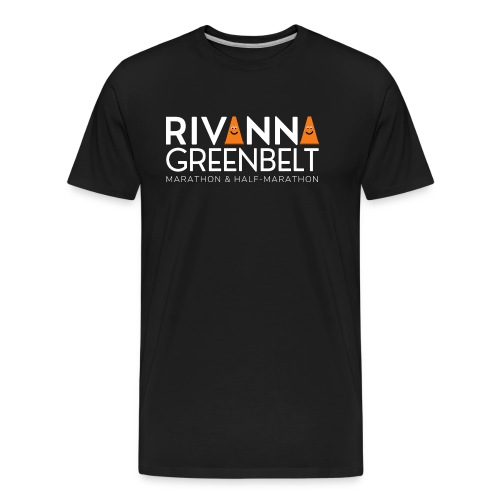 RIVANNA GREENBELT (all white text) - Men's Premium Organic T-Shirt