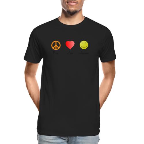 PeaceLoveHappy - Men's Premium Organic T-Shirt