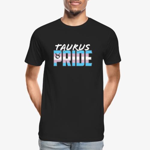 Taurus Transgender Pride Flag Zodiac Sign - Men's Premium Organic T-Shirt