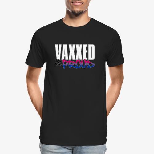 Vaxxed & Proud Bisexual Pride Flag - Men's Premium Organic T-Shirt
