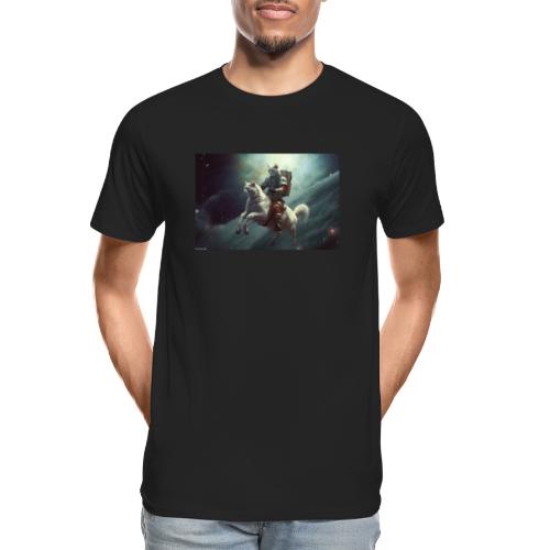 Cat Rider of the Apocalypse II - Weird Painting - Men's Premium Organic T-Shirt