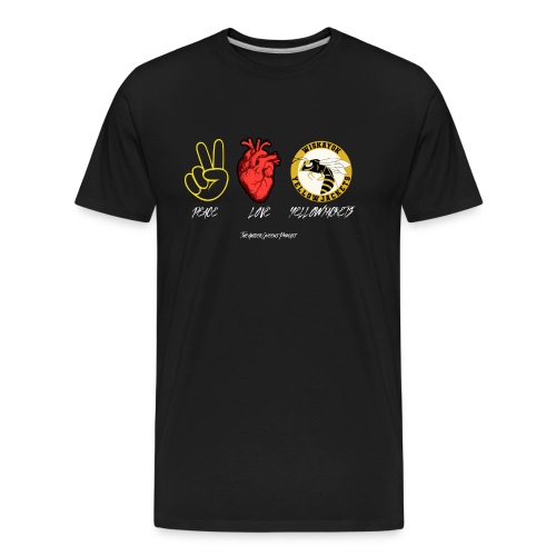 Peace Love Yellowjackets - Men's Premium Organic T-Shirt
