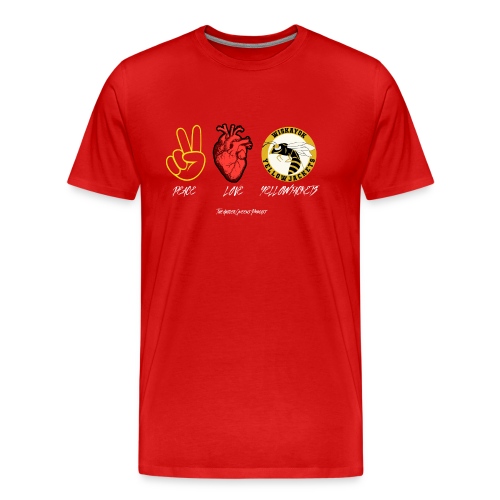 Peace Love Yellowjackets - Men's Premium Organic T-Shirt