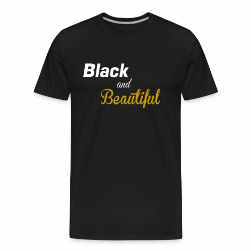 Black & Beautiful Long Sleeve Shirt - Men's Premium Organic T-Shirt