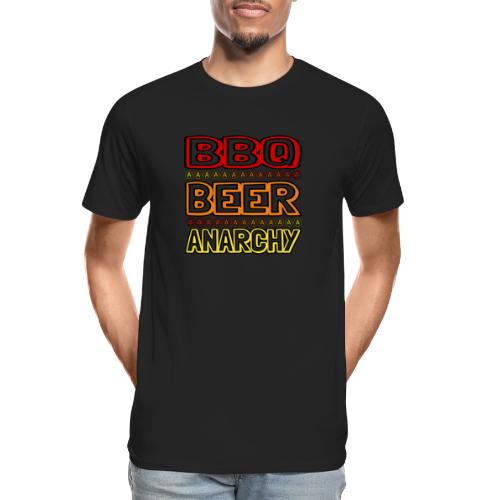 BBQ BEER ANARCHY - Men's Premium Organic T-Shirt