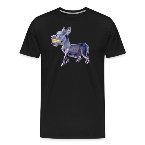 Funny Keep Smiling Donkey - Men's Premium Organic T-Shirt