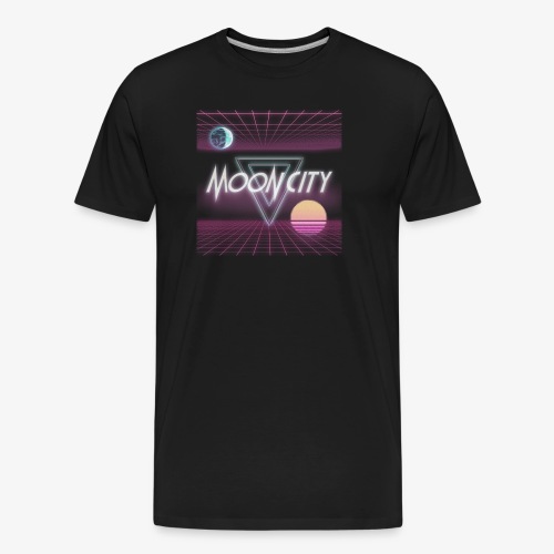 Moon City Retrogrid - Men's Premium Organic T-Shirt