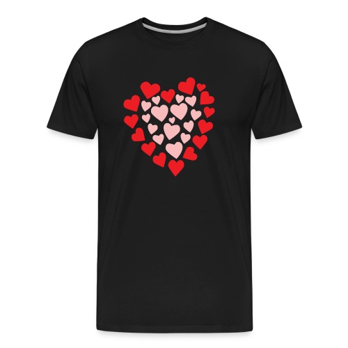 Hearts in a heart shape - Men's Premium Organic T-Shirt