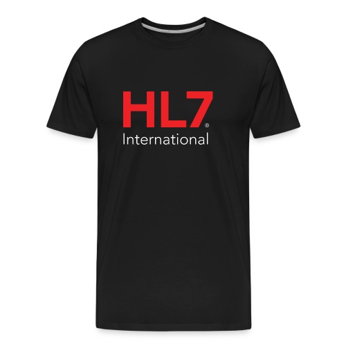 HL7 International Logo - Reverse - Men's Premium Organic T-Shirt