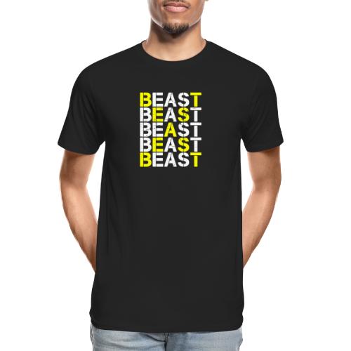 All Beast Bold distressed logo - Men's Premium Organic T-Shirt