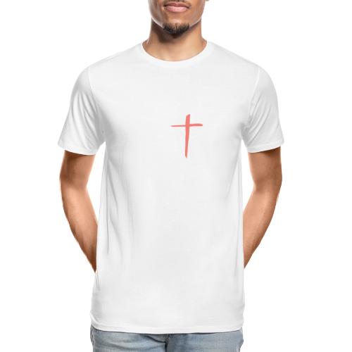 White Faithfully Fit Logo - Men's Premium Organic T-Shirt