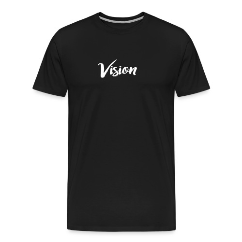 Vision Signature - White Text - Men's Premium Organic T-Shirt