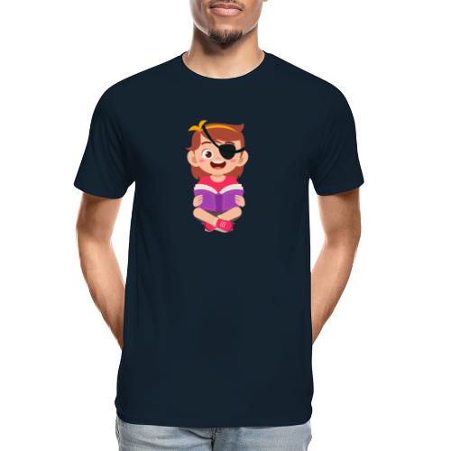 Little girl with eye patch - Men's Premium Organic T-Shirt