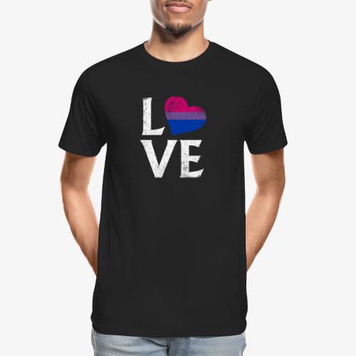 Bisexual Pride Stacked Love - Men's Premium Organic T-Shirt