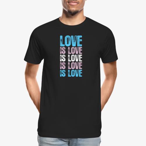 Transgender Pride Love is Love is Love - Men's Premium Organic T-Shirt