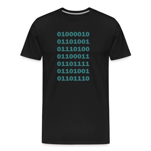 Binary Bitcoin - Men's Premium Organic T-Shirt