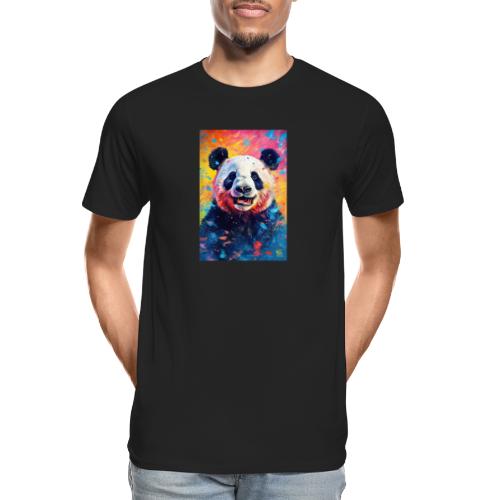 Paint Splatter Panda Bear - Men's Premium Organic T-Shirt