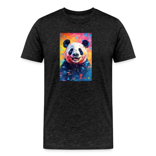 Paint Splatter Panda Bear - Men's Premium Organic T-Shirt
