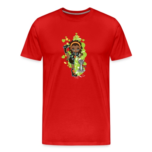 Aisha the African American Chibi Girl - Men's Premium Organic T-Shirt