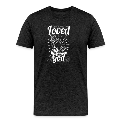 Loved By God - Alt. Design (White Letters) - Men's Premium Organic T-Shirt