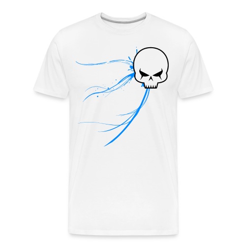 cyber skull bluw - Men's Premium Organic T-Shirt