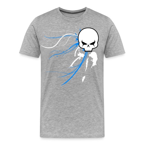cyber skull bluw - Men's Premium Organic T-Shirt