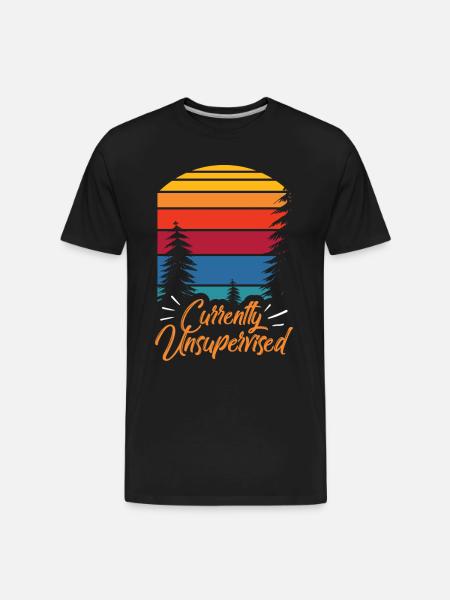 Currently Unsupervised Sayings Sarcasm Sarcastic - Men's Premium Organic T-Shirt - black