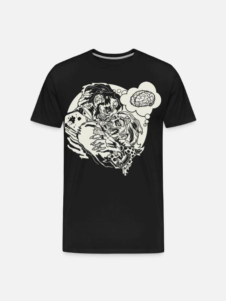 Funny Zombie Love - Men's Premium Organic T-Shirt - black
