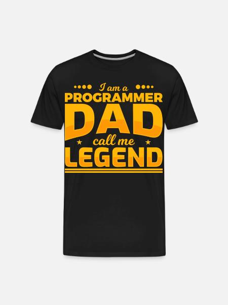 Programmer Father - Men's Premium Organic T-Shirt - black