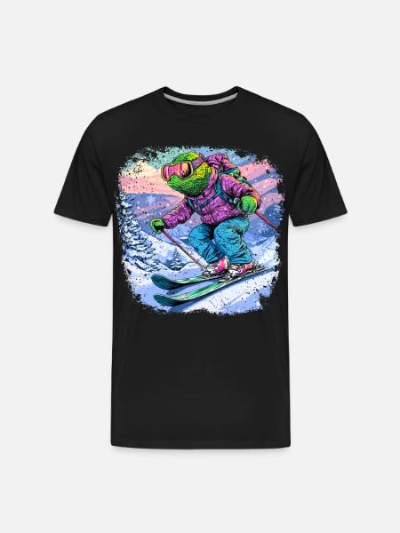 Chameleons Ski / Skiers Chameleon - Men's Premium Organic T-Shirt - black