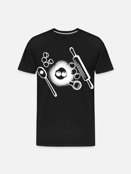 Baking Ingredients Drawing - Men's Premium Organic T-Shirt - black