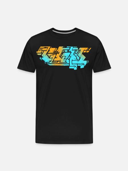Graffiti Piece - Light - Men's Premium Organic T-Shirt - black