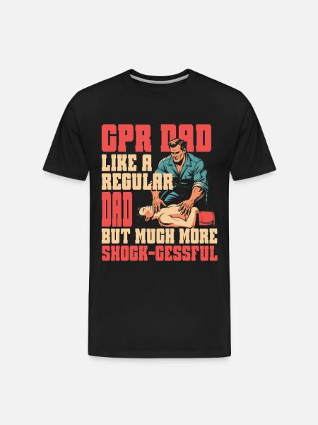 CPR Instructor Dad Paramedic - Men's Premium Organic T-Shirt - black