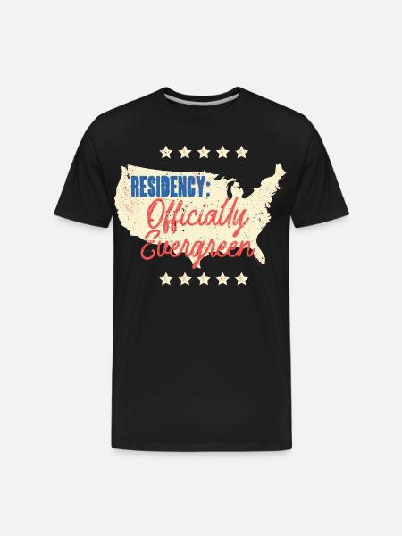 Green Card Residency Officially Evergreen - Men's Premium Organic T-Shirt - black