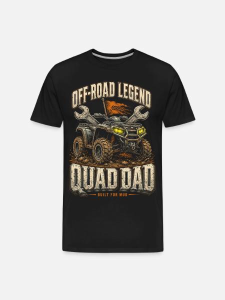 ATV Quad ATVs Quad Dad - Men's Premium Organic T-Shirt - black