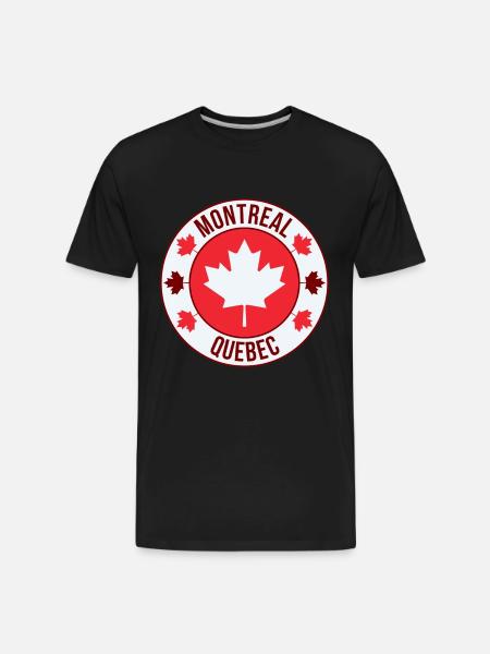 Montreal Maple Crest Emblem - Men's Premium Organic T-Shirt - black